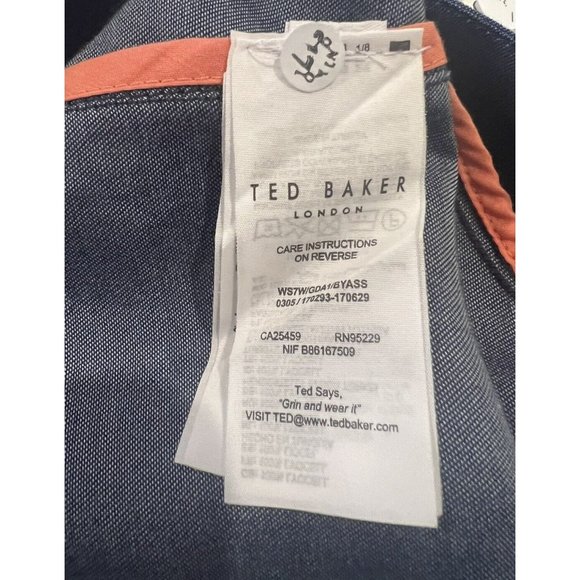 Ted Baker London Shift Dress Navy Blue Size Ted 1 US 4 Retail $295 - Picture 10 of 15